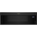 Front. Whirlpool - 1.1 Cu. Ft. Low Profile Over-the-Range Microwave Hood Combination - Black.