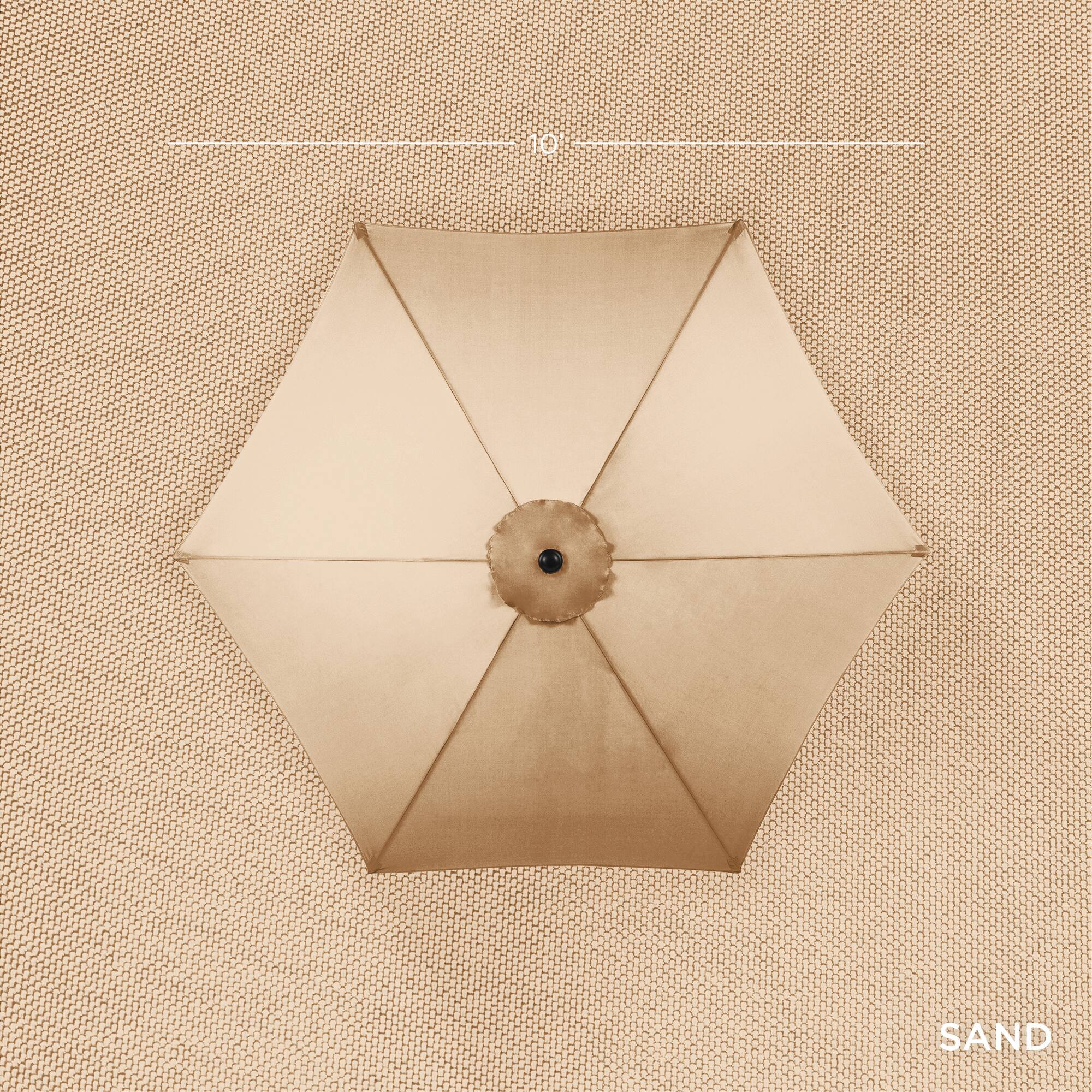 Alt View 3. Best Choice Products - Best Choice Products 10ft Outdoor Steel Market Patio Umbrella w/ Crank, Tilt Push Button, 6 Ribs - Sand - Sand.