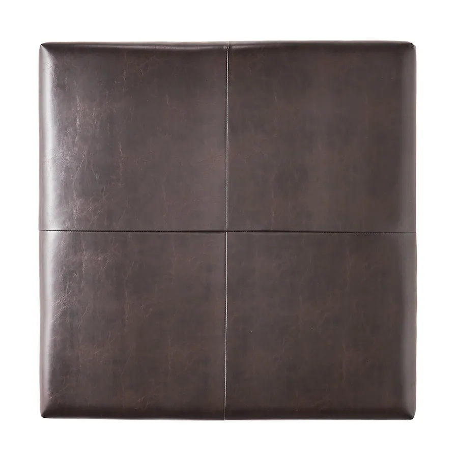 APRILSOUL Large Square Ottoman Bench Faux Leather Coffee Table Rack ...