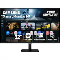 Samsung - 32" M70F 4K UHD Smart Monitor with SamsungVision AI, Built In Speakers, USB-C - Black - Front_Zoom