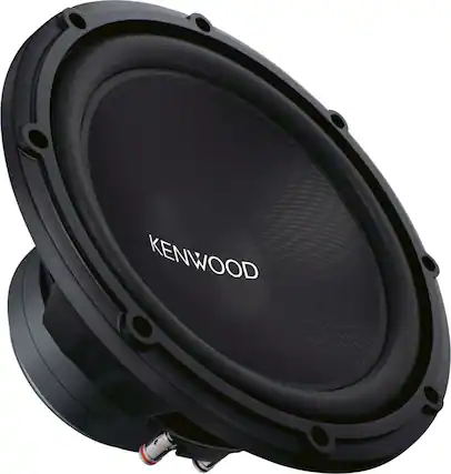 Angle. Kenwood - Road Series 12" Single-Voice-Coil 4-Ohm Subwoofer - Black.