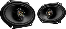Front. Kenwood - Road Series 6" x 8" 2-Way Car Speakers with Cloth Cones (Pair) - Black.