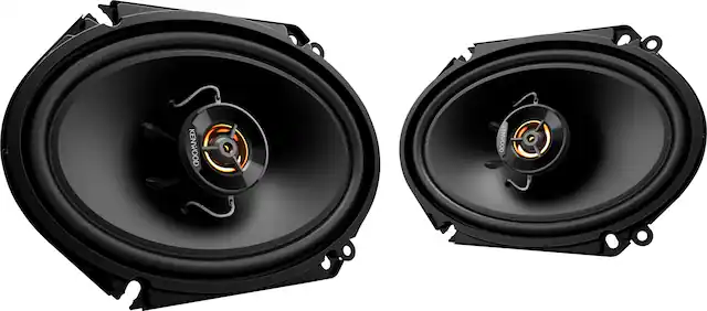 Front. Kenwood - Road Series 6" x 8" 2-Way Car Speakers with Cloth Cones (Pair) - Black.