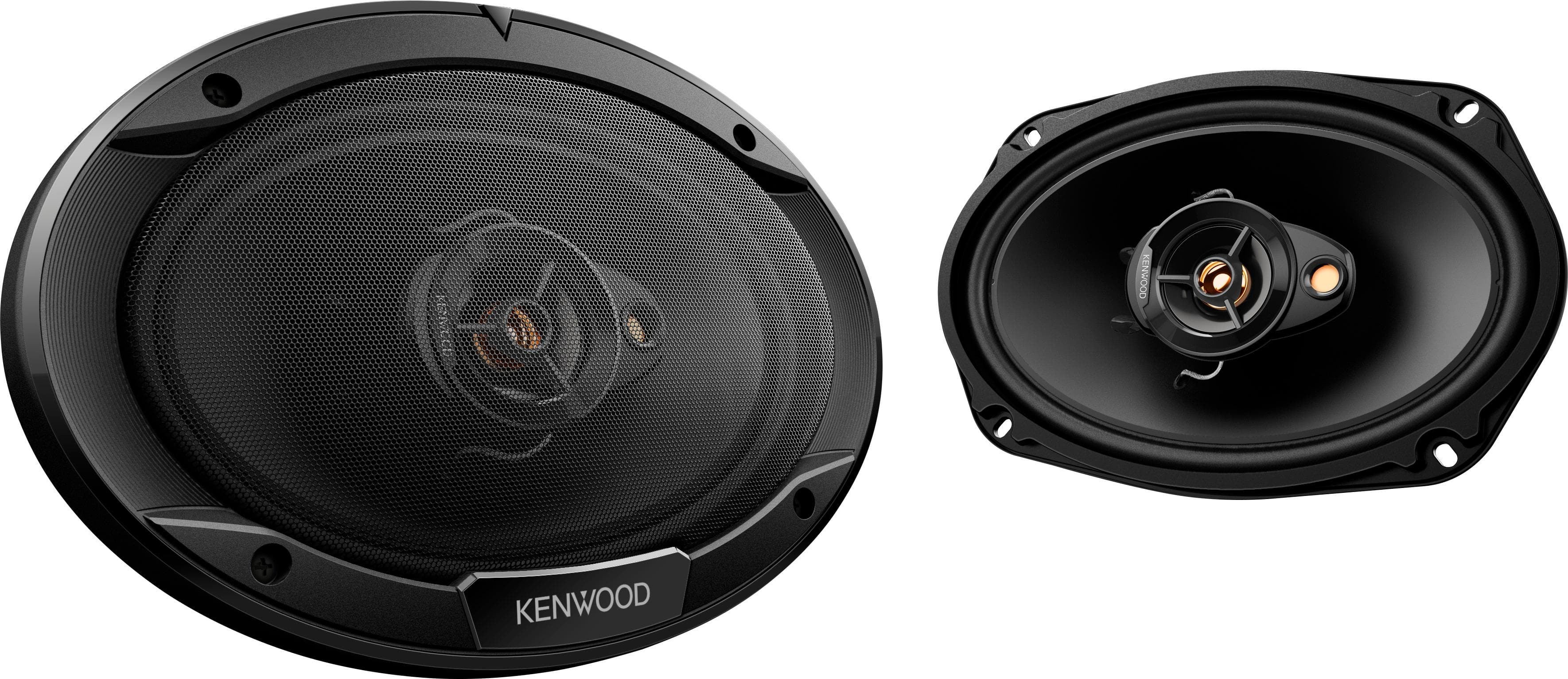 Front. Kenwood - Road Series 6" x 9" 3-Way Car Speakers with Cloth Cones (Pair) - Black.