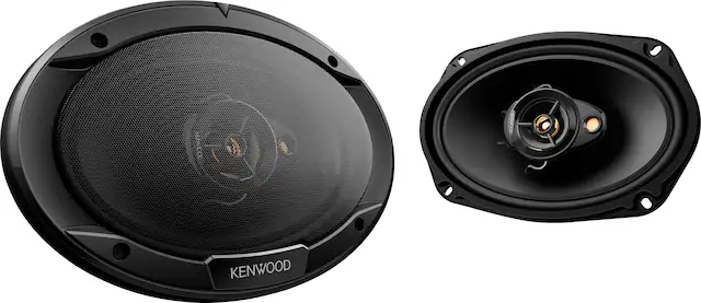 Front. Kenwood - Road Series 6" x 9" 3-Way Car Speakers with Cloth Cones (Pair) - Black.