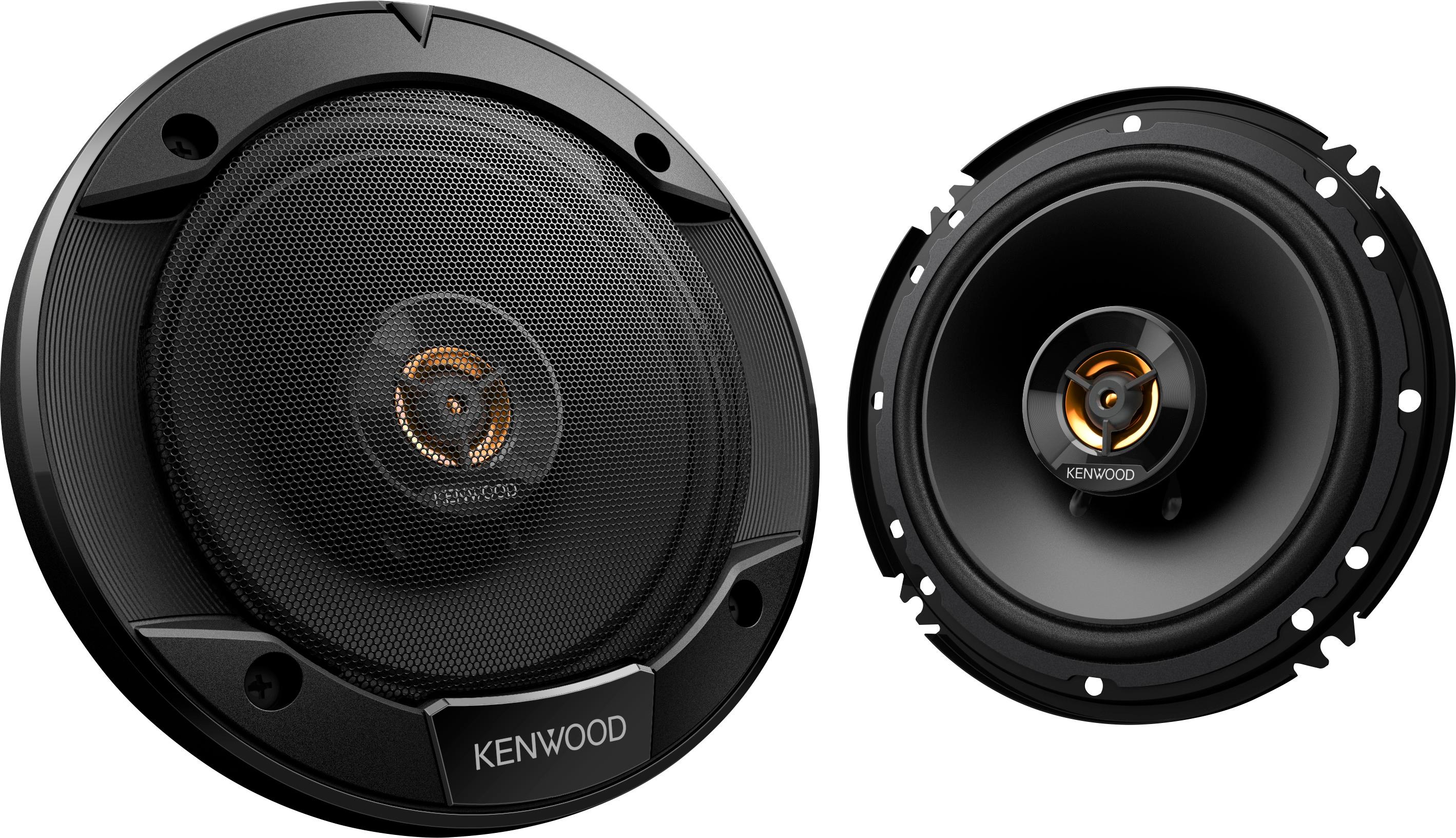 Road Series 6-1/2" 2-Way Car Speakers Pair Black NEW! Kenwood KFC-1666R