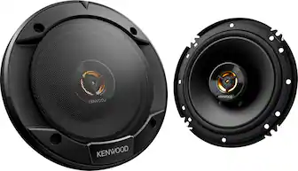 Front. Kenwood - Road Series 6-1/2" 2-Way Car Speakers with Cloth Cones (Pair) - Black.