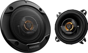 Kenwood - Road Series 4" 2-Way Car Speakers with Cloth Cones (Pair) - Black - Front_Zoom