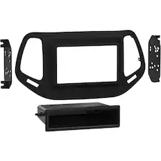 Front. Metra - Dash Kit for Select 2017-2023 Jeep Compass DDIN - Black.
