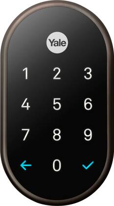 Nest x Yale - Smart Lock Wi-Fi Replacement Deadbolt with App/Keypad/Voice assistant Access - Oil-Rubbed Bronze