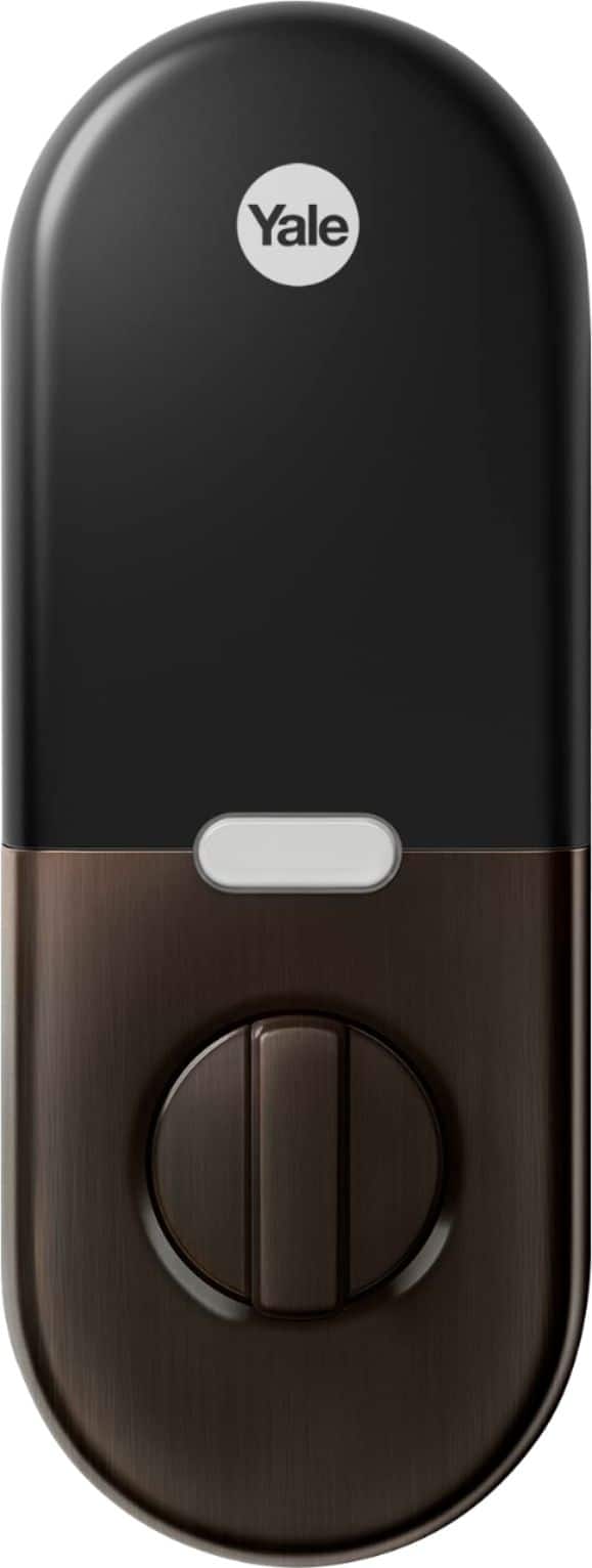 Alt View 12. Nest x Yale - Smart Lock Wi-Fi Replacement Deadbolt with App/Keypad/Voice assistant Access - Oil Rubbed Bronze.