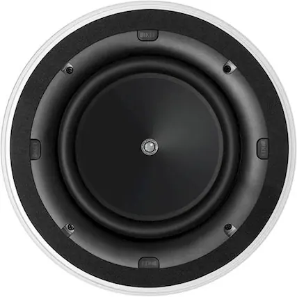 Front. KEF - Ci-C Series 8" In-Ceiling Speaker (Each) - White.