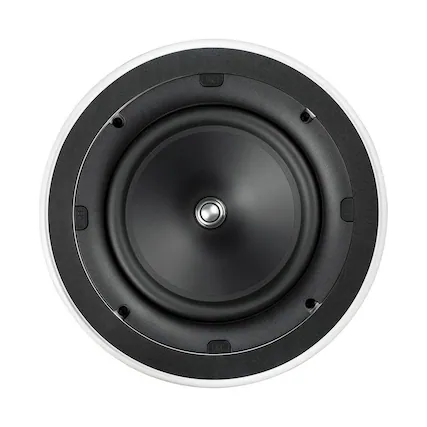 Front. KEF - Ci-E Series 8" In-Ceiling Speakers (Pair) - White.