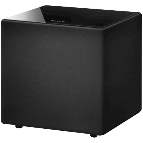 Left View: KEF - Kube 8" 300W Powered Subwoofer - Black