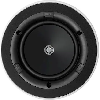 Front. KEF - Ci-C Series 5-1/4" In-Ceiling Speaker (Each) - White.