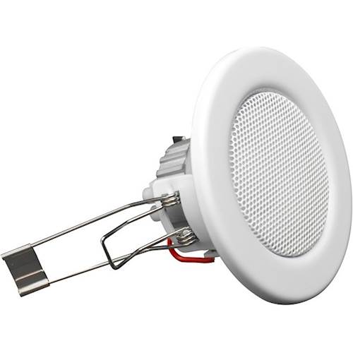 Angle View: KEF - Ci-C Soundlight Series 2" In-Ceiling Speaker (Each) - White