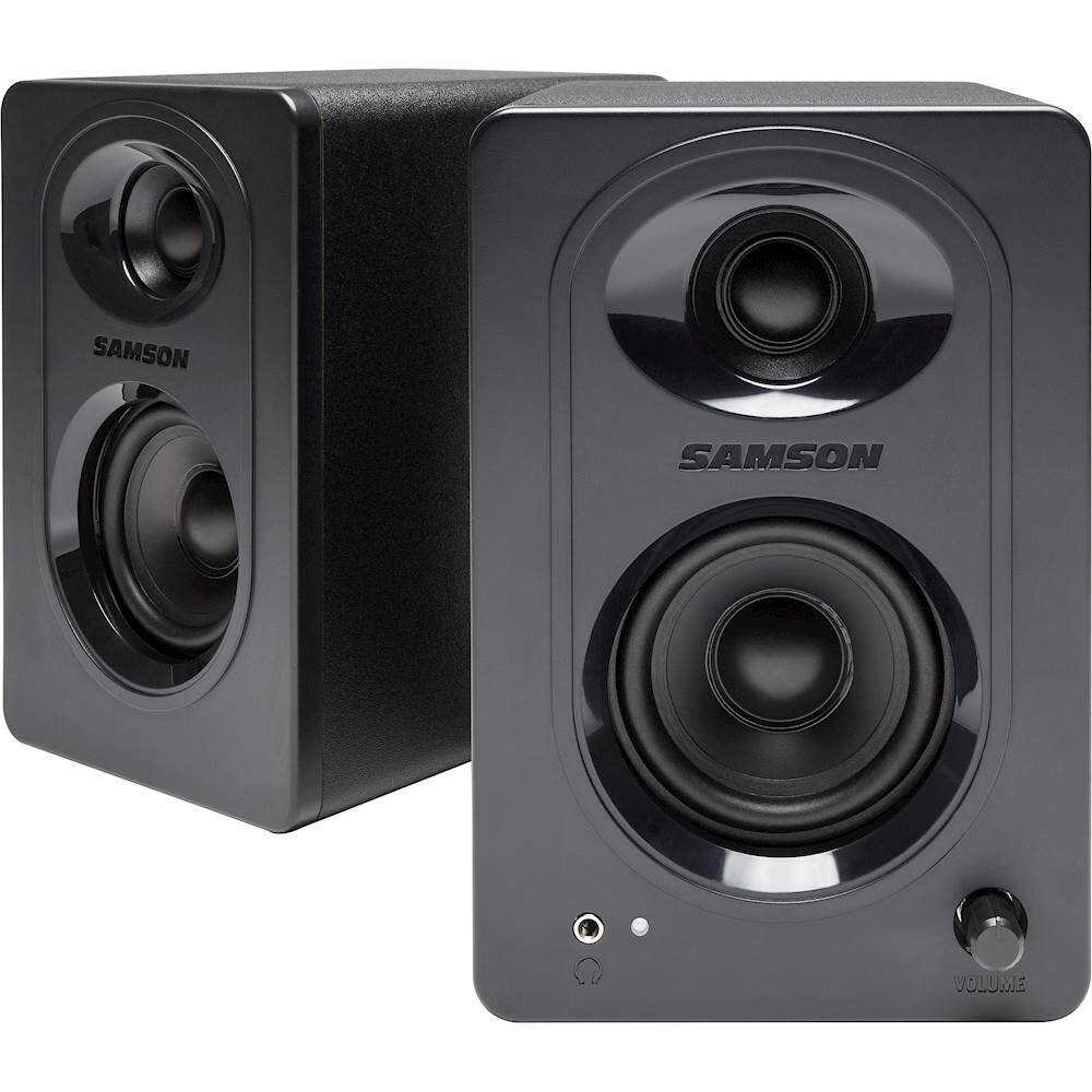 Alt View 11. Samson - MediaOne 3" 10W 2-Way Powered Studio Monitors (Pair) - Black.