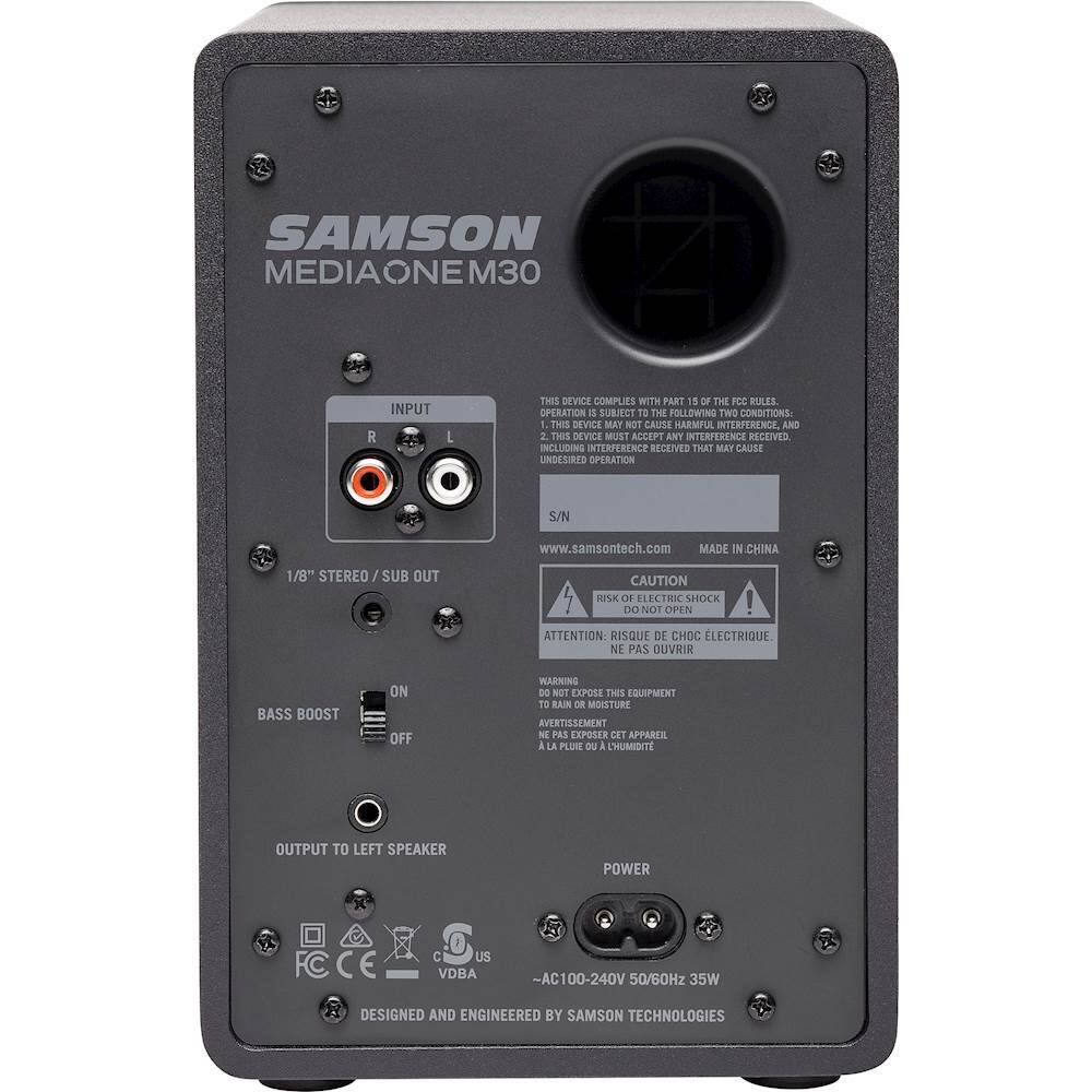 Alt View 14. Samson - MediaOne 3" 10W 2-Way Powered Studio Monitors (Pair) - Black.