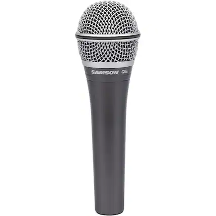 Front. Samson - Dynamic Vocal Microphone - Gray.
