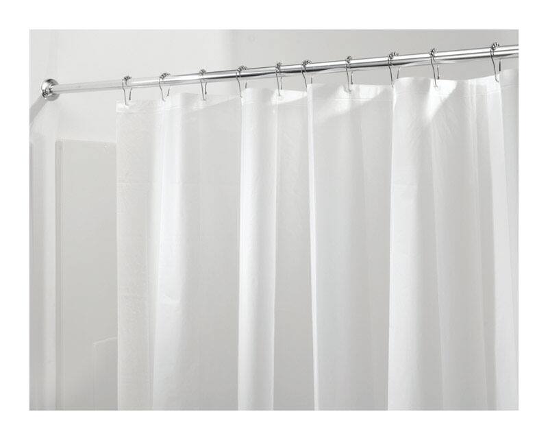 Angle. iDesign - iDesign 72 in. H X 72 in. W Frosted Solid Shower Curtain Liner PEVA - Frosted.