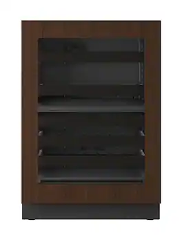 U-Line - 24"W. 4.6Cu.Ft. Built-In Dual-Zone Beverage Center-Panel Ready Frame/Glass - Integrated Frame