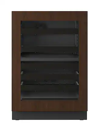 Front. U-Line - U-Line 24"W. 4.9 Cu.Ft. Built-In Compact Dual-Zone Beverage Center-Panel Ready Frame/Glass - Integrated Frame.