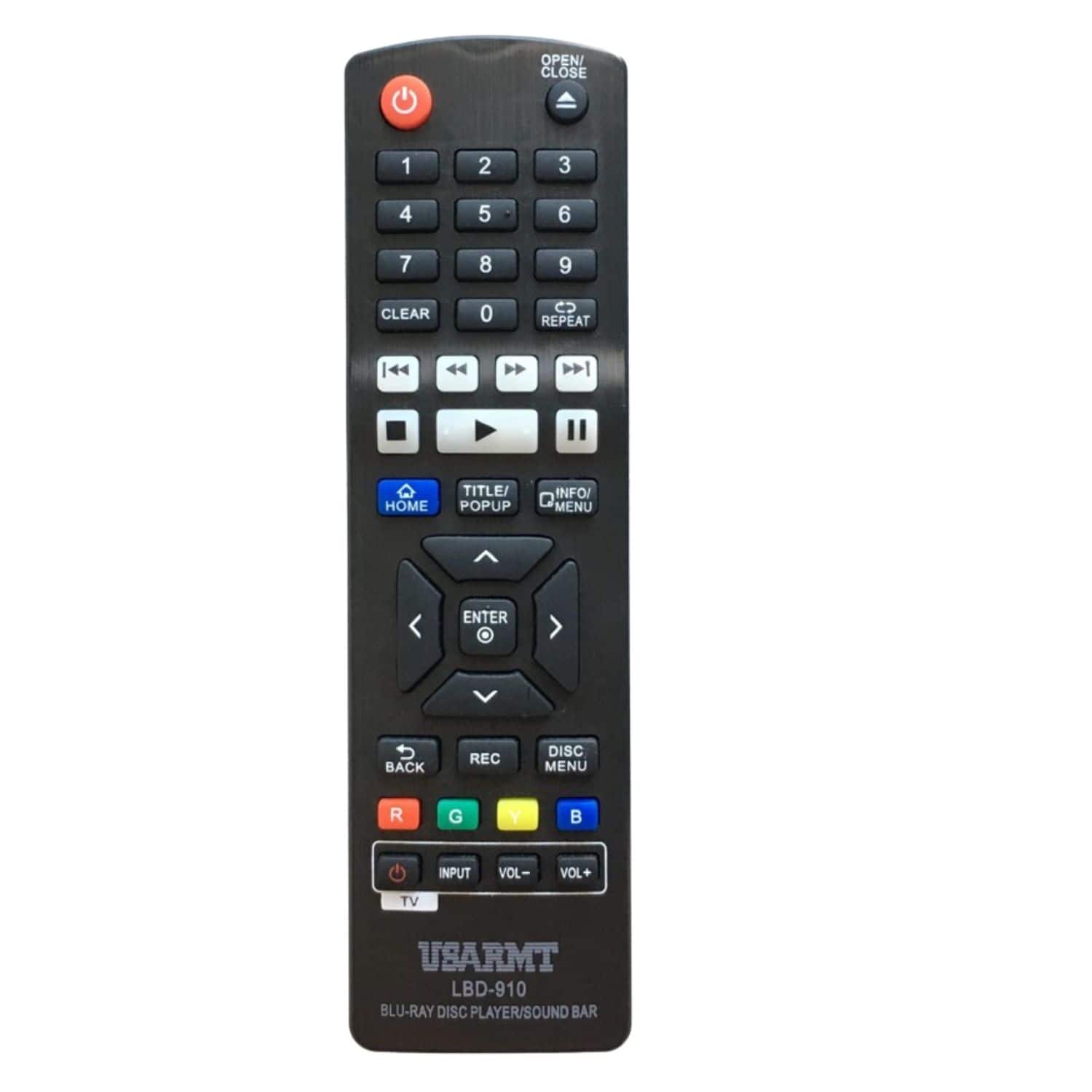 Home Collection - LG Blu-Ray DVD Player Replacement Remote Control LBD-910 – Compatible with LG BP330, BP530, BPM53, and More