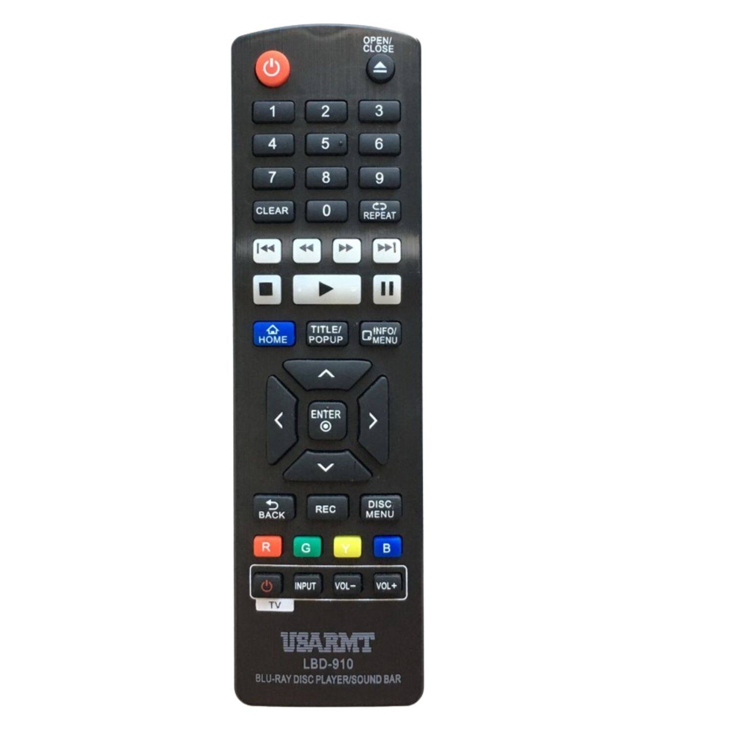 Home Collection - LG Blu-Ray DVD Player Replacement Remote Control LBD-910 – Compatible with LG BP330, BP530, BPM53, and More