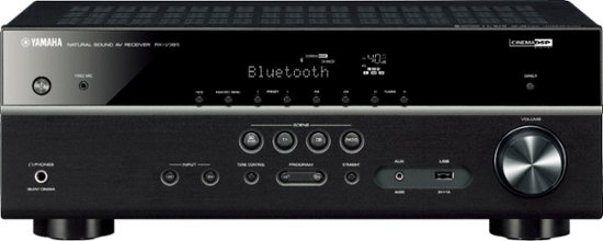 Front. Yamaha - 5.1-Ch. 4K Ultra HD A/V Home Theater Receiver - Black.