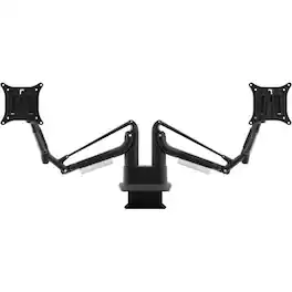 Kanto - DMS Series Dual-Arm Desktop Monitor Mount - Black