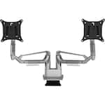 Kanto - DMS Series Dual-Arm Desktop Monitor Mount - Silver