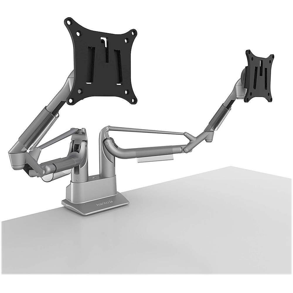 Alt View 11. Kanto - DMS Series Dual-Arm Desktop Monitor Mount - Silver.