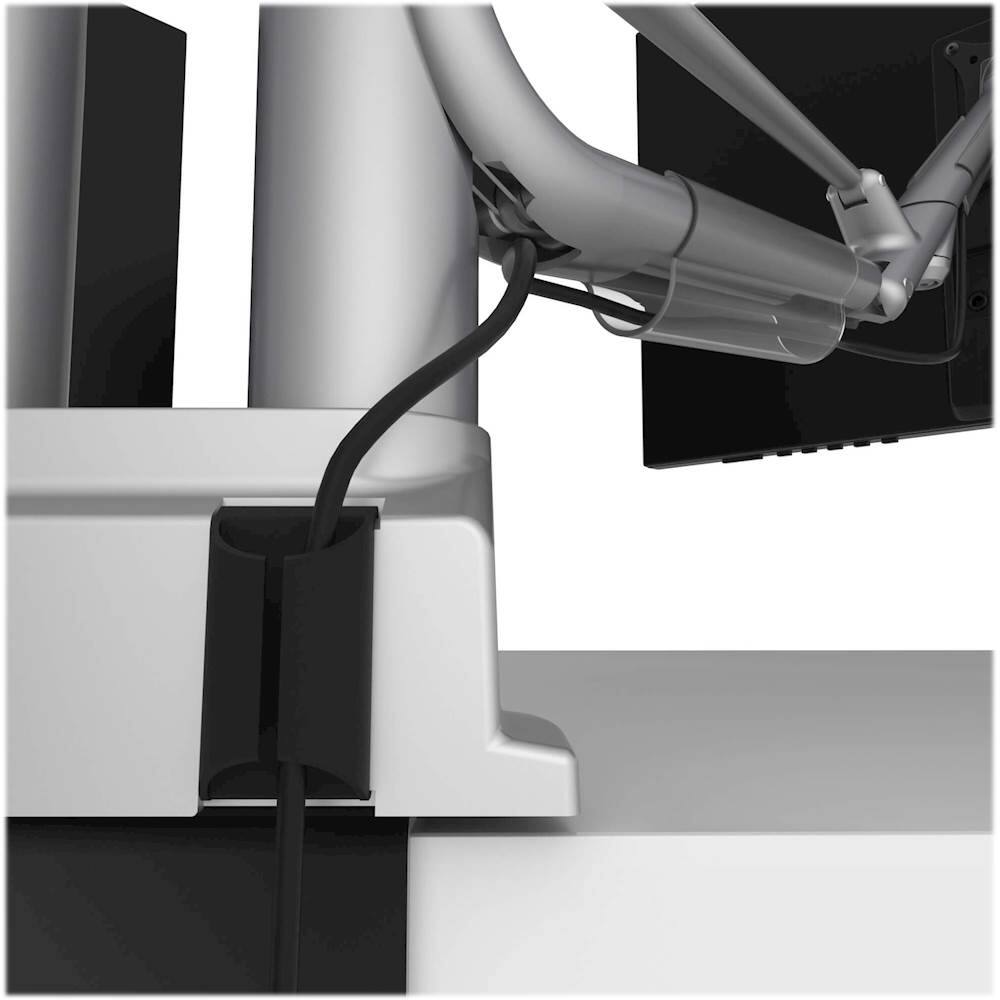 Alt View 13. Kanto - DMS Series Dual-Arm Desktop Monitor Mount - Silver.