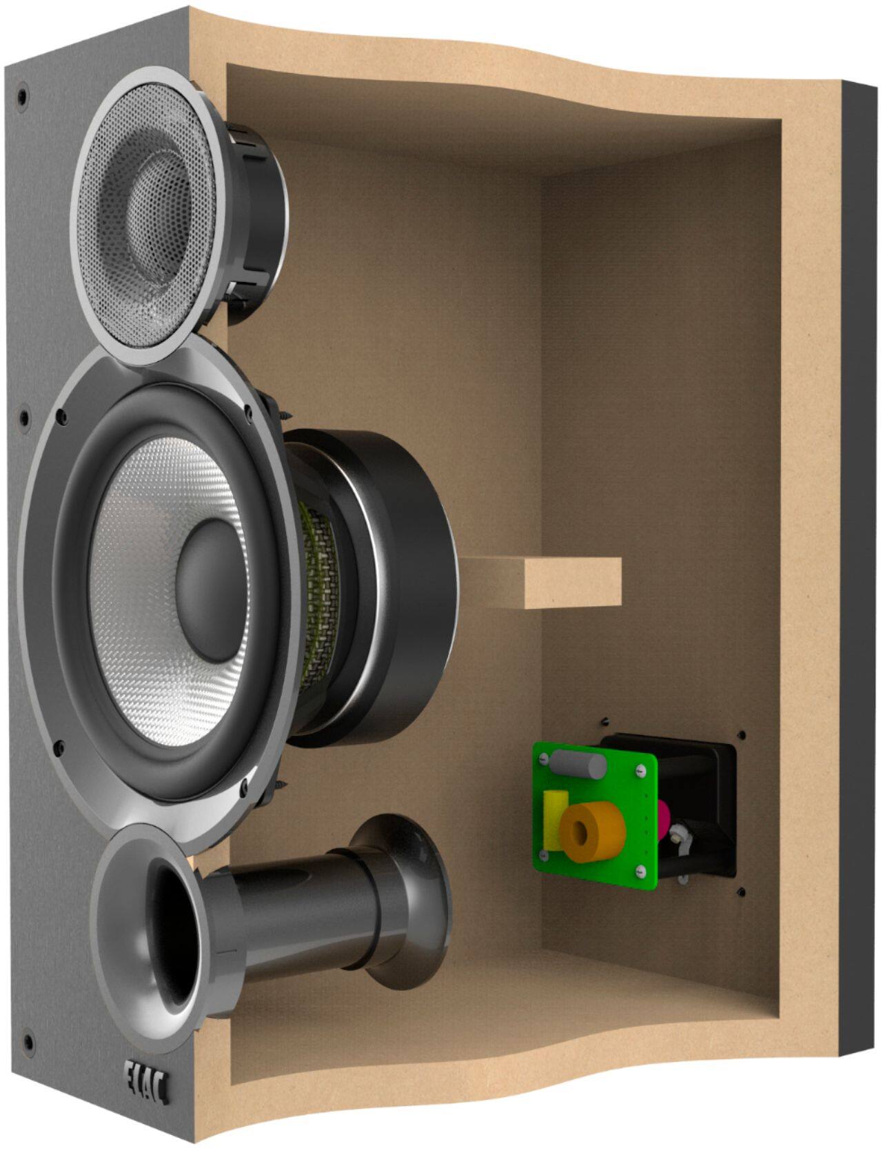 Alt View 13. ELAC - Debut 2.0 6.5" 2-Way Bookshelf Speakers (Pair) - Black Ash.