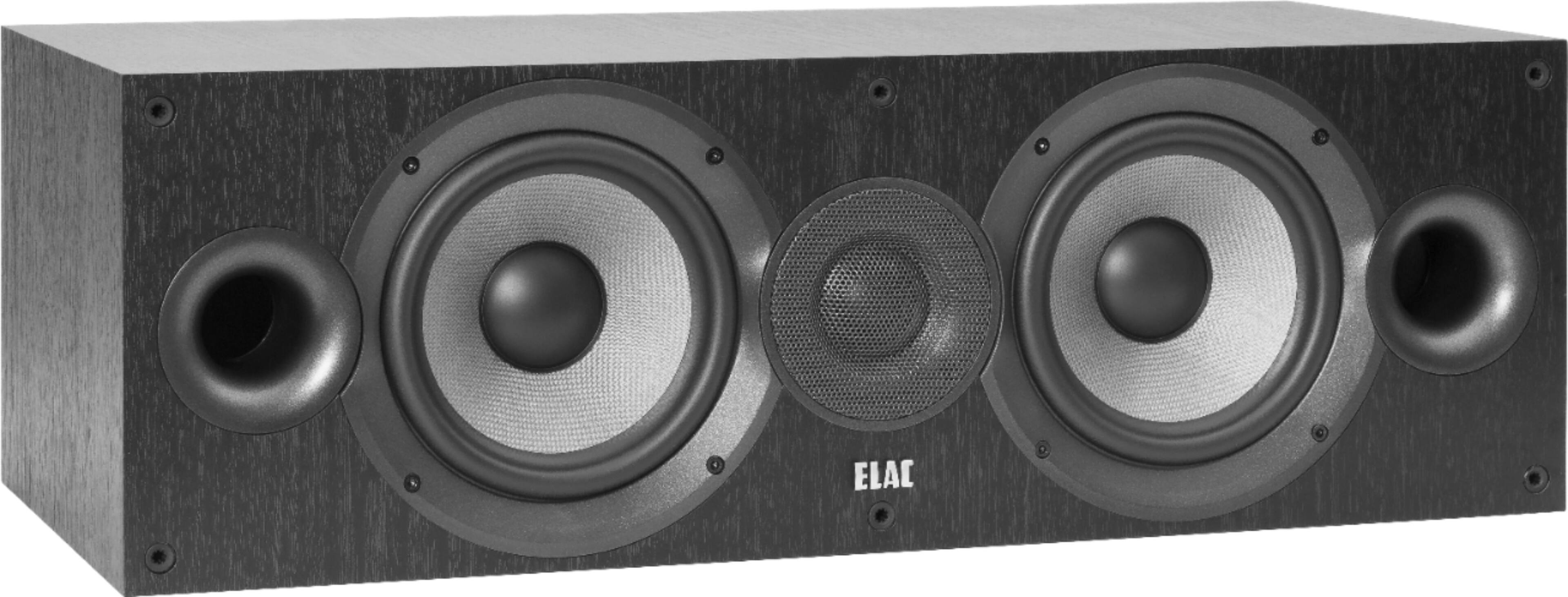 Angle. ELAC - Debut 2.0 Dual 6-1/2" 2-Way Center-Channel Speaker - Black Ash.