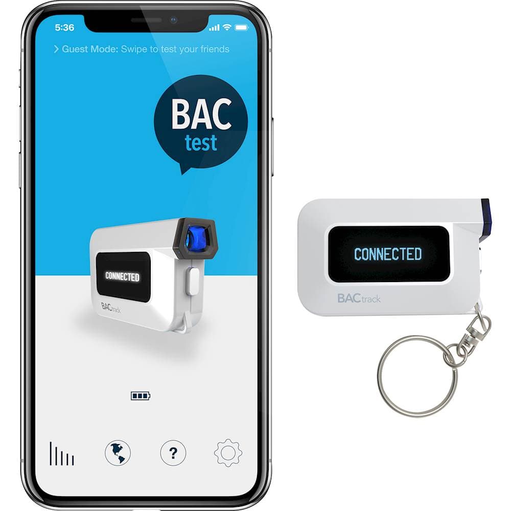 Alt View 13. BACtrack - C6 Keychain Breathalyzer - White.