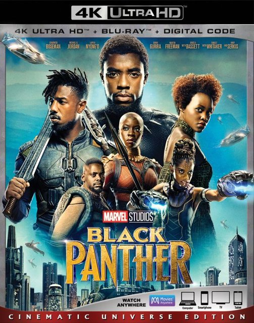 Front Standard. Black Panther [4K Ultra HD Blu-ray/Blu-ray] [2018].