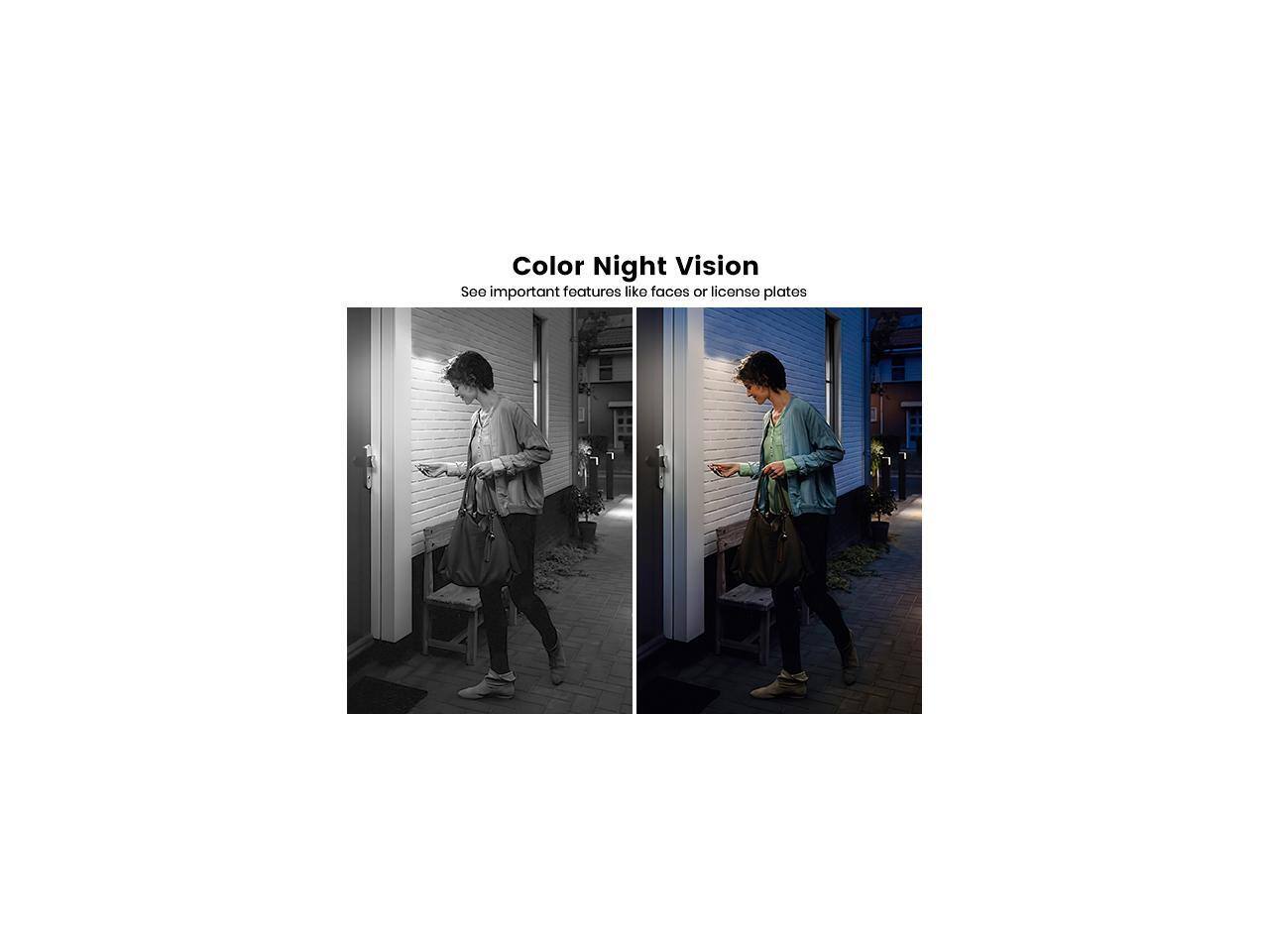 Color Night Vision  
See important features like faces or license plates