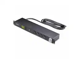 StarTech.com - 16NM8-RACK-MOUNT-PDU 125V/15A 8ft 1U 16-Outlet Metered PDU - Black