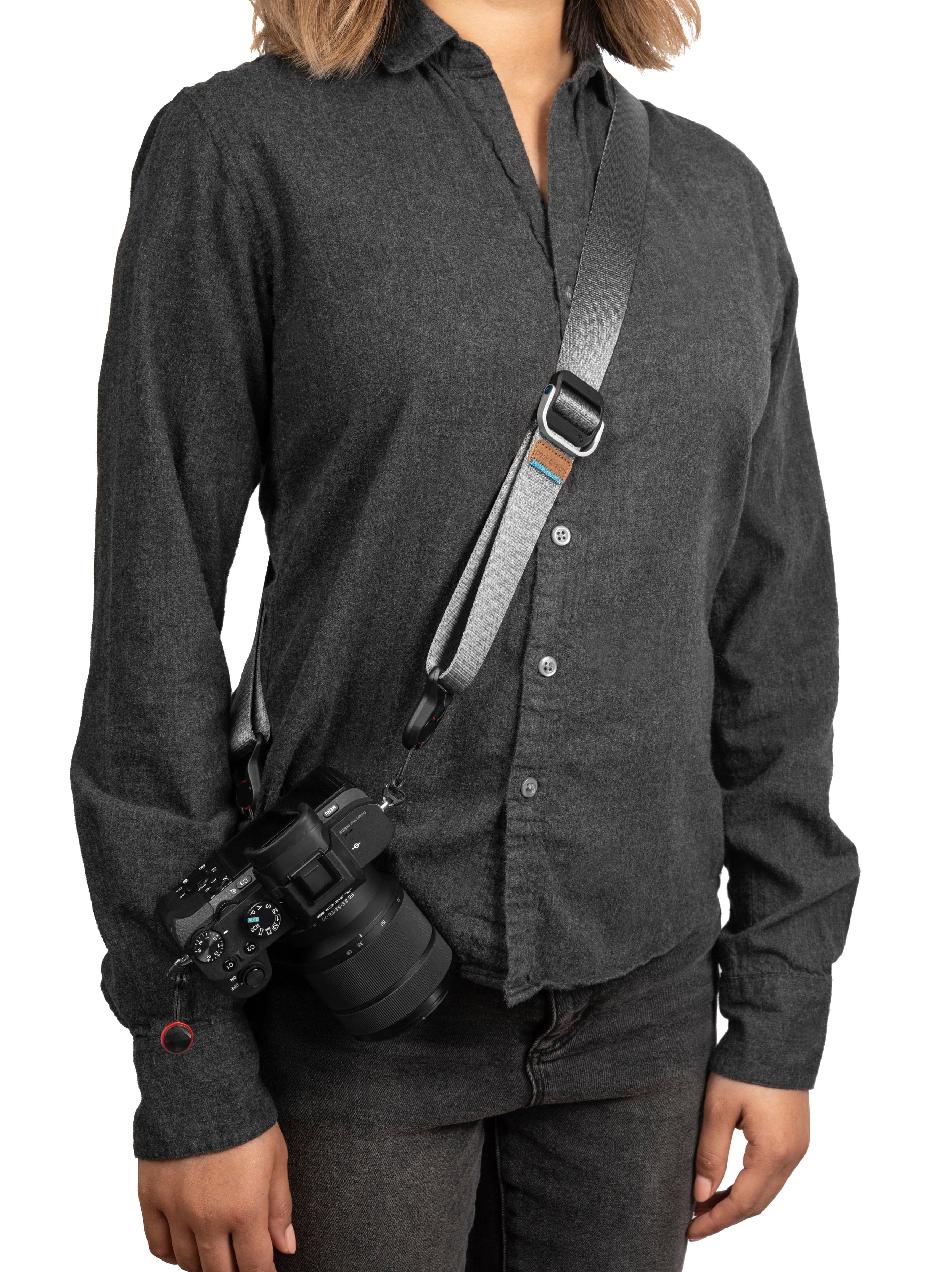 Alt View 16. Peak Design - Slide Lite Camera Strap - Ash.