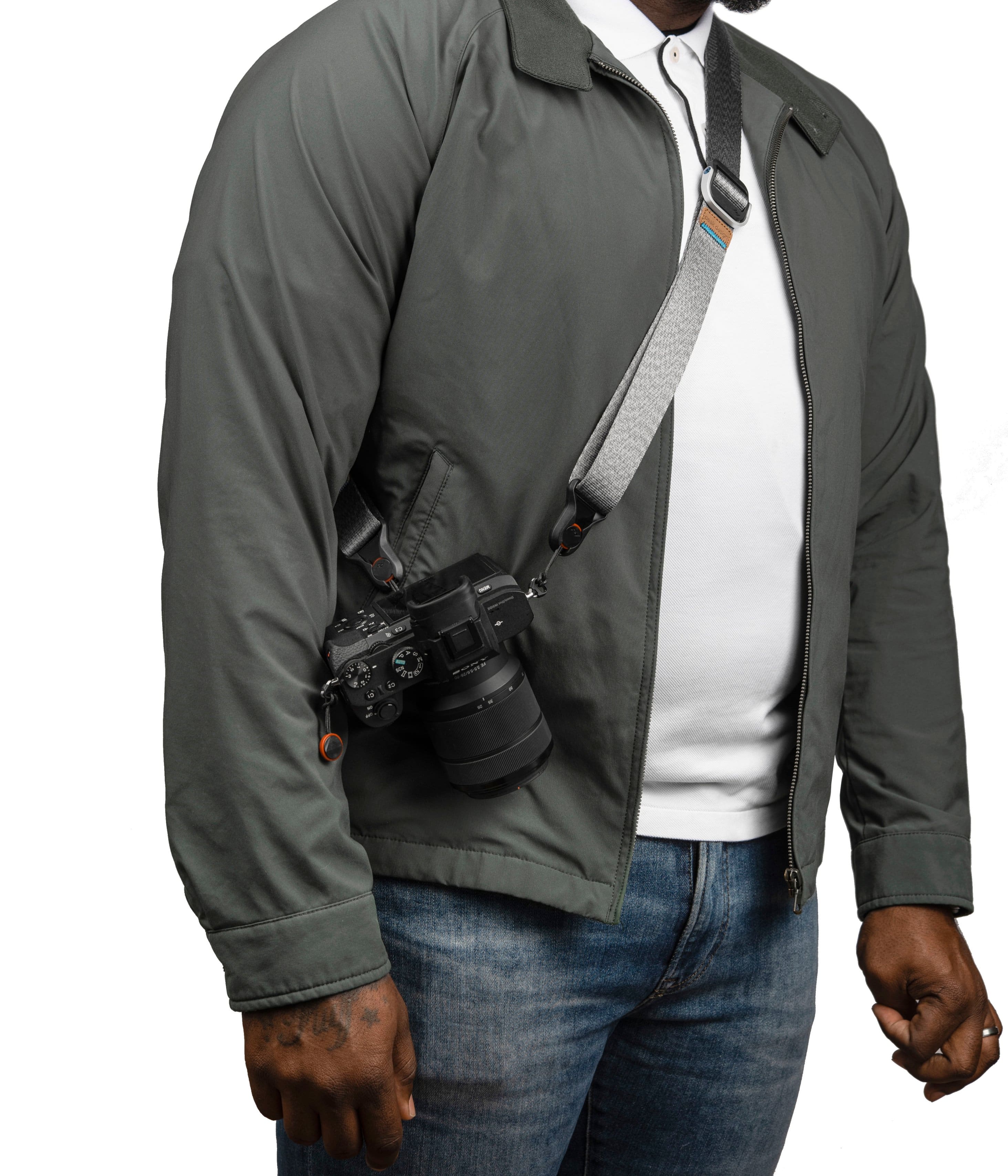 Alt View 17. Peak Design - Slide Lite Camera Strap - Ash.