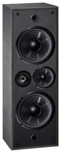 Front. BIC America - Dual 6.5" 3-Way Indoor/Outdoor LCR Speaker (Each) - Black.