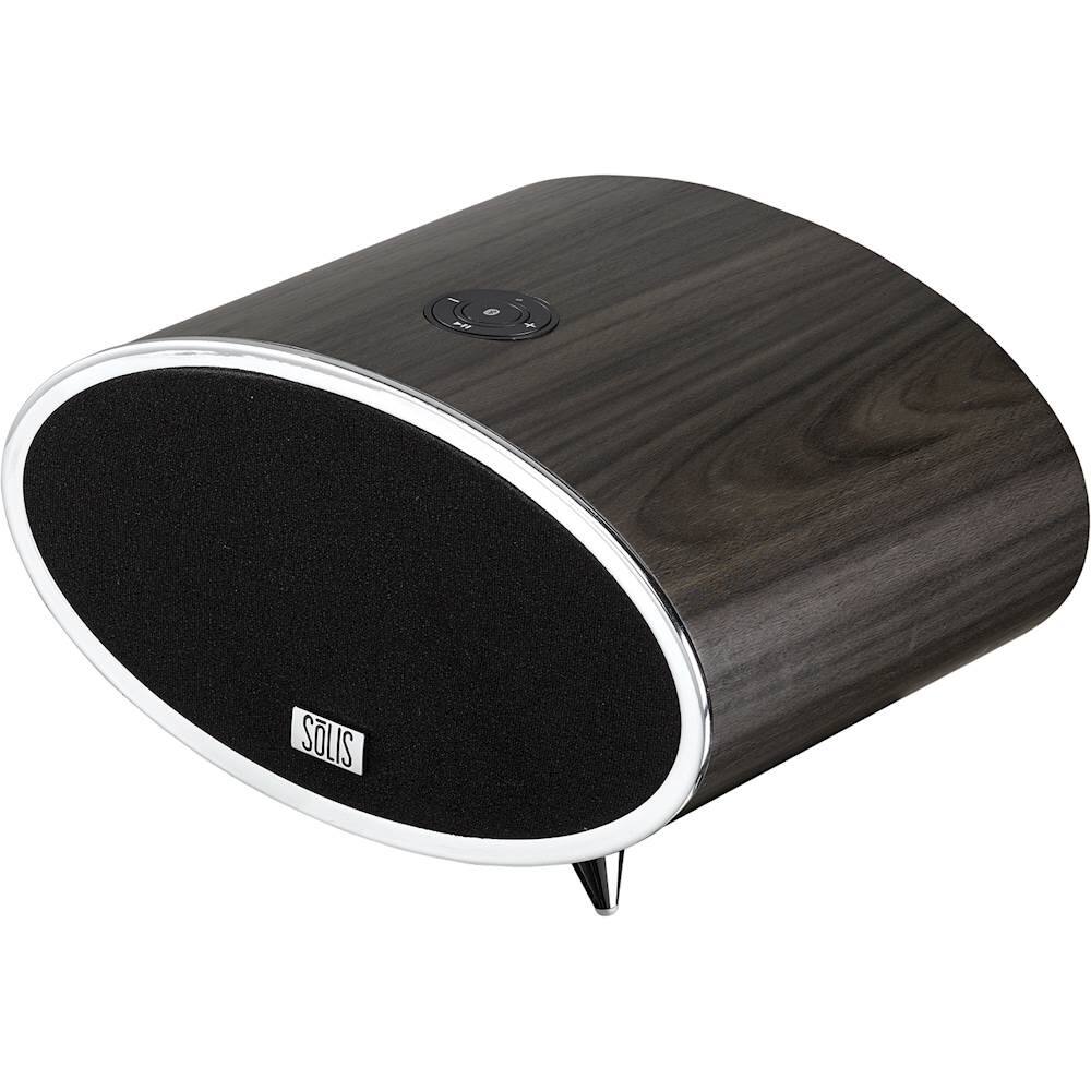 Left. Solis - SO-6000 Hi-Res Wireless Smart Speaker for Streaming Music with Chromecast Built-In - Gray/Black.