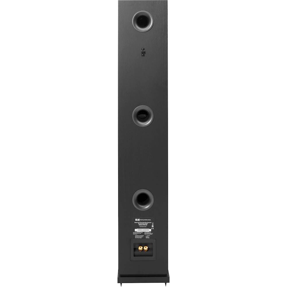 Back View: ELAC - Debut 2.0 5-1/4" Floorstanding Speaker (Each) - Black
