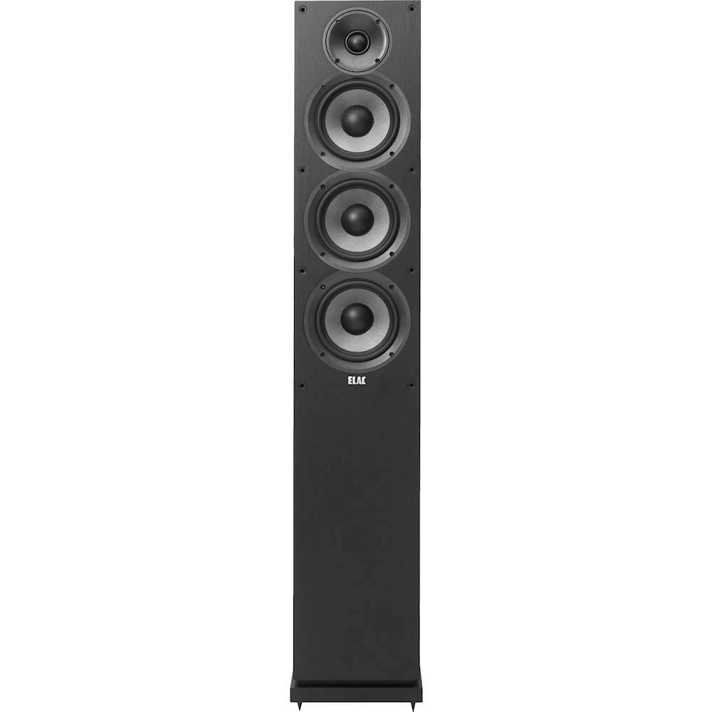 Front. ELAC - Debut 2.0 5-1/4" Floorstanding Speaker (Each) - Black.