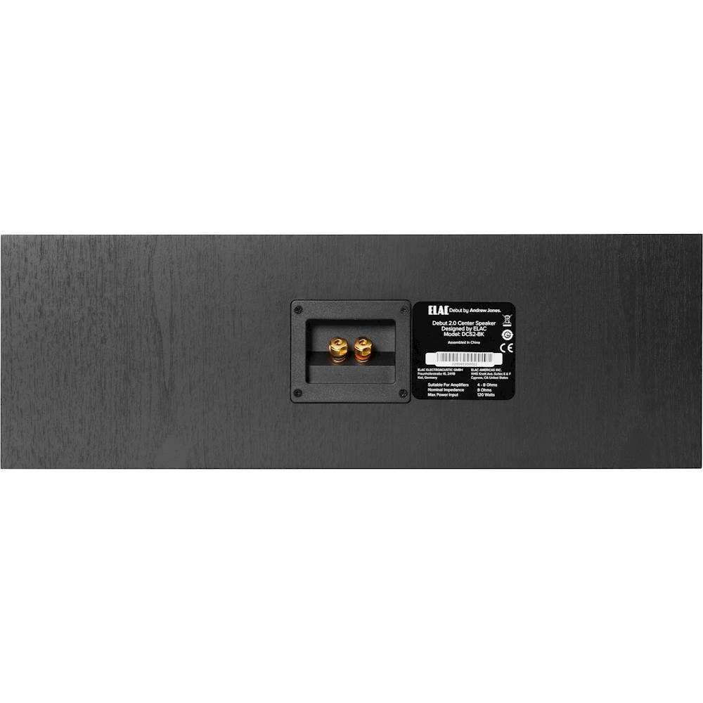 Back. ELAC - Debut Dual 5-1/4" 120-Watt Passive 2-Way Center-Channel Speaker - Black.