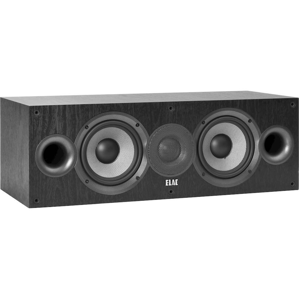 Angle. ELAC - Debut Dual 5-1/4" 120-Watt Passive 2-Way Center-Channel Speaker - Black.