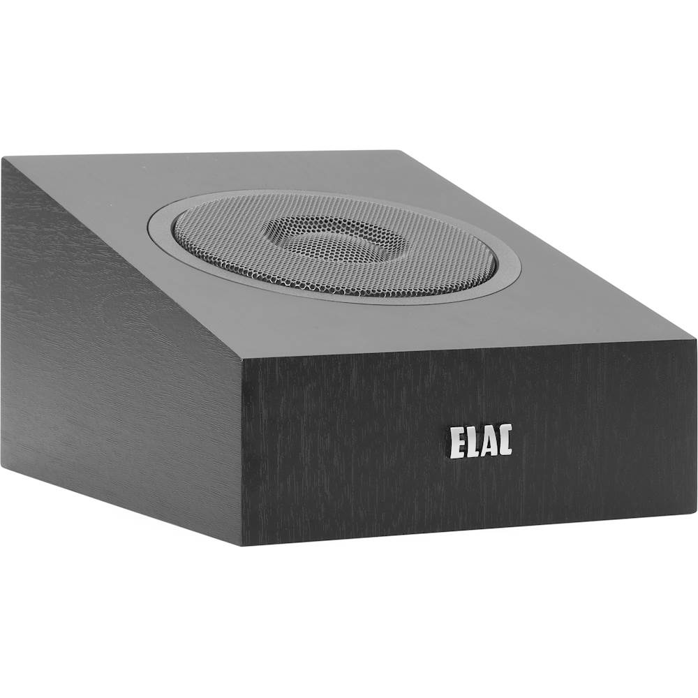 Left View: ELAC - Debut 2.0 4" 2-Way Dolby Atmos Speaker (Pair) - Black