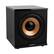 Left. BIC America - 12" 500W Powered Subwoofer - Black Lacquer.