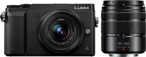 Panasonic - LUMIX GX85 Mirrorless 4K Photo Digital Camera Body Two Lens Bundle with 12-32mm and 45-150mm Lenses - Black
